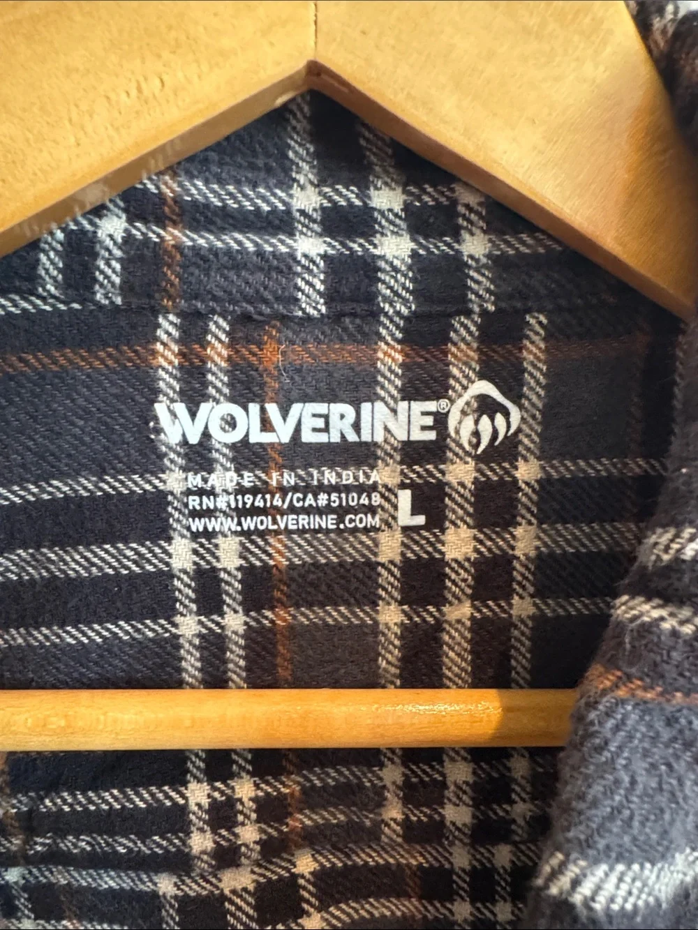 Wolverine Black and Cream Plaid Shirt Jacket